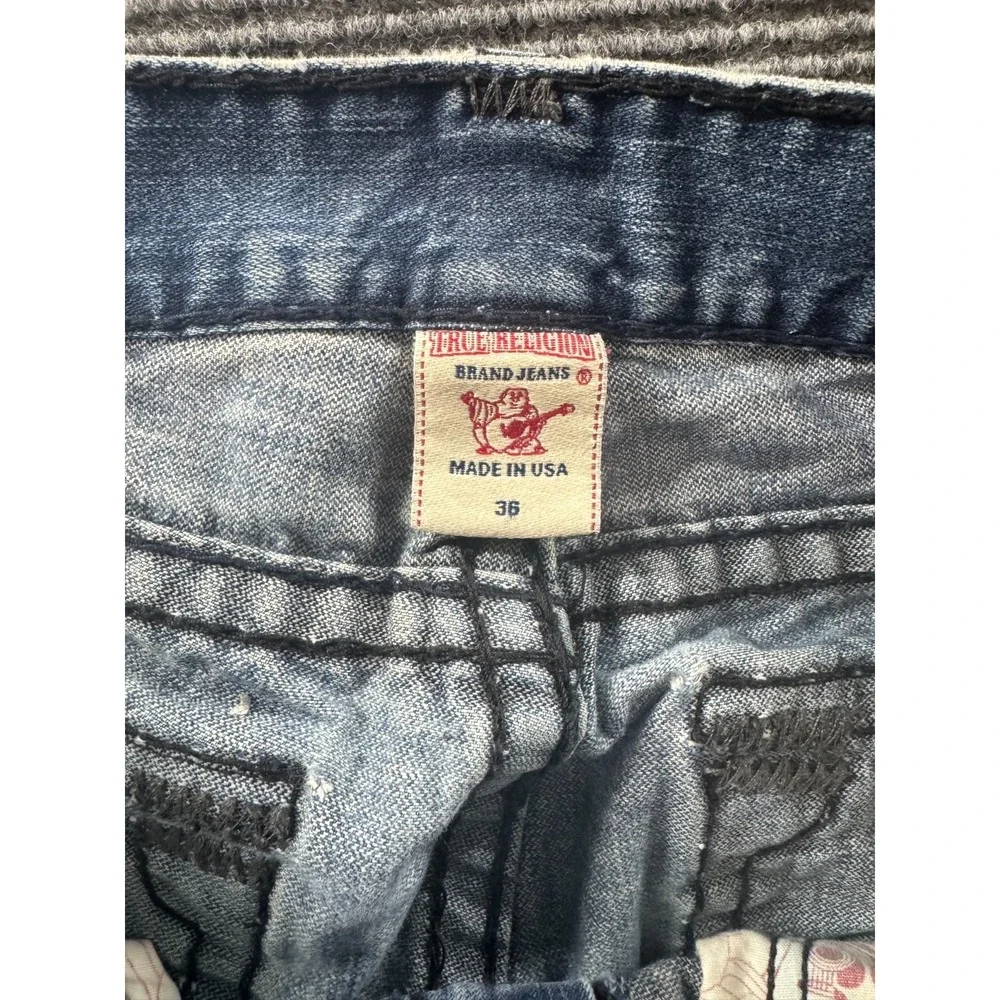Vintage True Religion Billy Super T Jeans Mens 36x32 Bootcut Blue USA Made Y2K